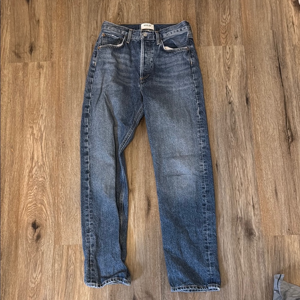Agolde Women's Straight Leg Blue Jeans